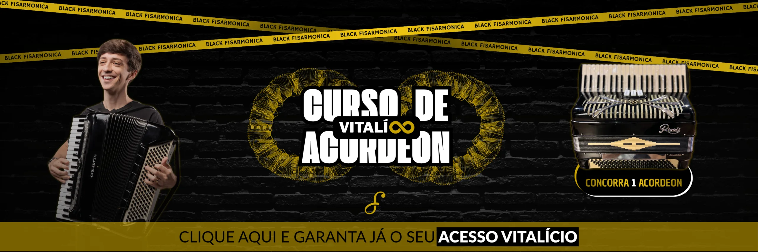 Curso de Acordeon Com Acesso Vitalício (para sempre), Concorra a 1 Acordeon para Aprender Acordeon